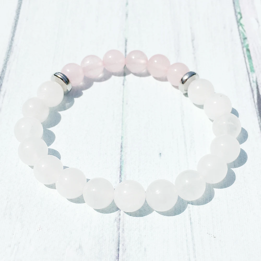 Браслет Ruberthen AA Grand White Moonstone розовый кварц женский браслет гармония приносящий