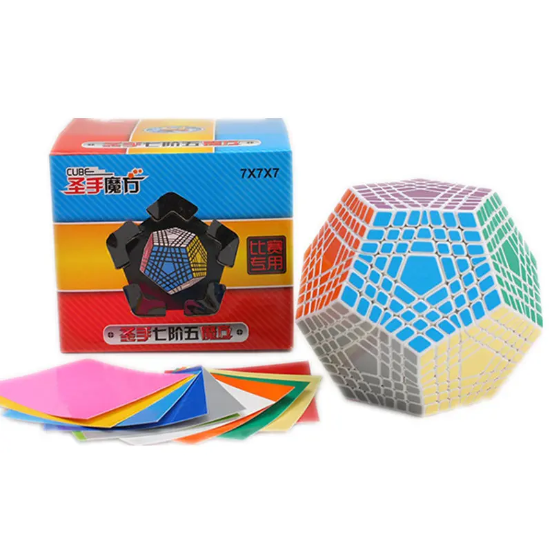 7x7 Megaminx White 4 вида wumofang кубик Megaminx Профессиональный скоростной куб, 7x7 6x6 5x5 4x4 магический куб-мегаминкс Пазлы игрушки для взрослых игрушки - Цвет: 7x7 Megaminx White