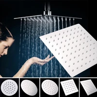square round showerhead bathroom shower head rain ultrathin shower head top spray 201 stainless steel