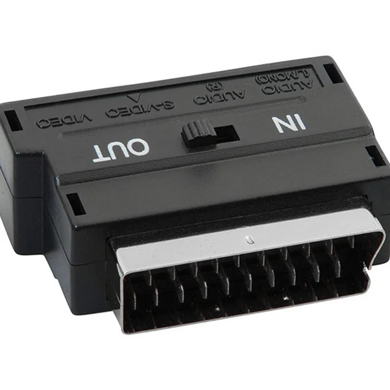 Переходник SCART в 3 RCA композитный Phono адаптер золотой переключатель