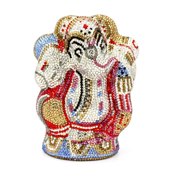 Женская вечерняя сумка из 100% чистого золота ручной работы с кристаллами