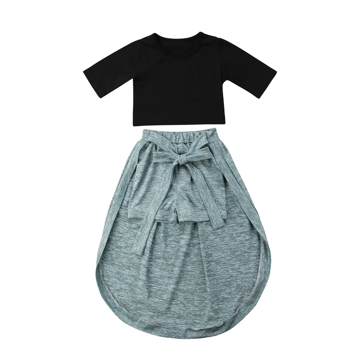 2 шт. топы и шорты для маленьких девочек|Комплекты одежды девочек| |