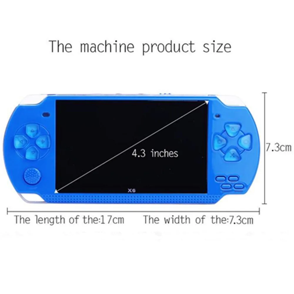 Coolbaby x6 4 3 &quotРучной игровой консоли Поддержка 16 бит 32 ЖК-дисплей Видео MP3 MP5 книгу
