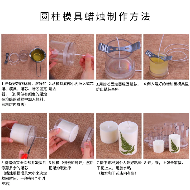 Форма для свечей сделай сам цилиндрическая форма ароматизированных пластиковые