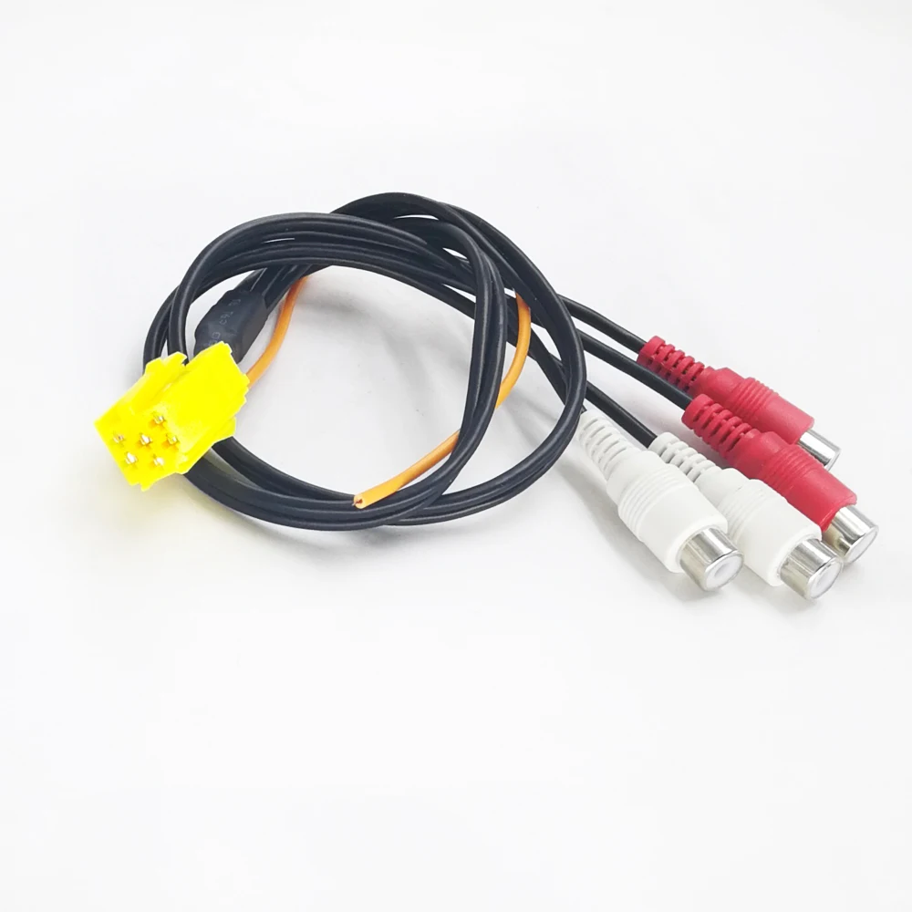 Biurlink 5 шт. MINI ISO 6Pin адаптер линейный выход 4 chinch кабель 4RCA провод для Volkswagen Audi Seat Skoda