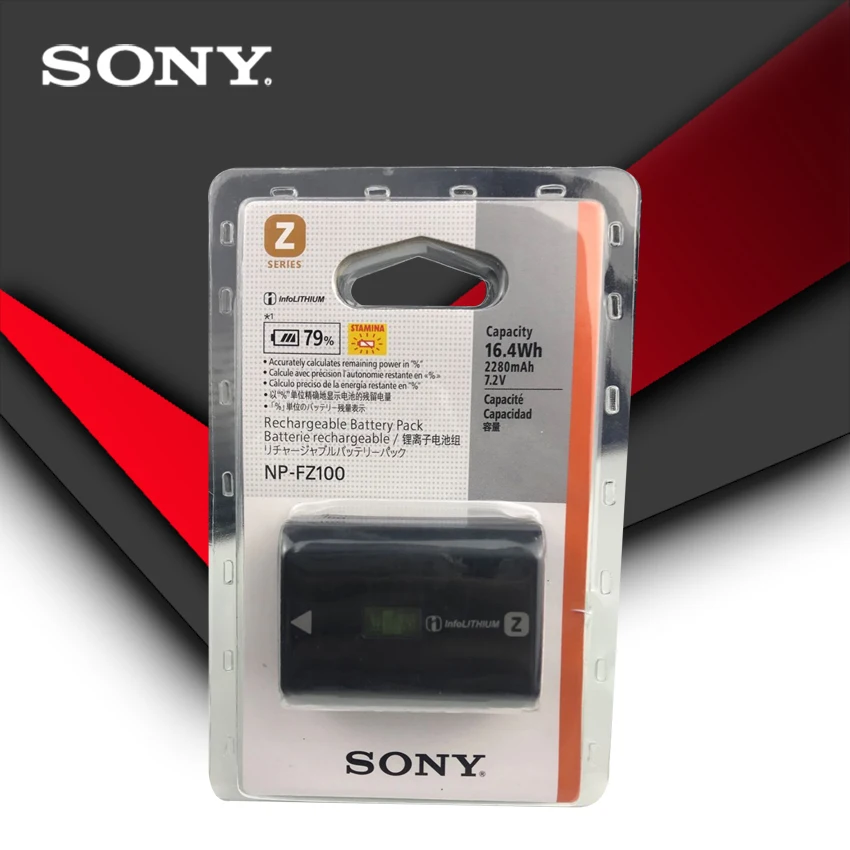 Оригинальный аккумулятор Sony 1 шт./лот для камеры NP FZ100 A9 / A7R III A7 III/NP ILCE9 NPF100 зарядное