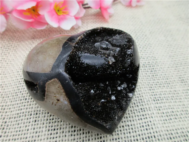 Натуральные Редкие септарийские нодулы ископаемые сердца симбионты кристалл и