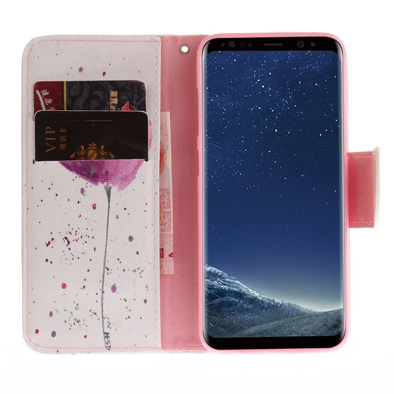Роскошные изображения Стенд Флип кожаный чехол для Samsung Galaxy A3 A5 J3 Чехлы для мобильных телефонов Galaxy A6 A8 S8 S9 Plus
