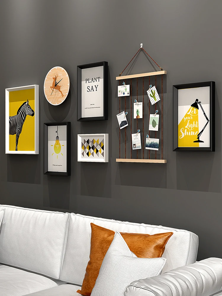 Современный Креативный дизайн настенная подвесная фоторамка с полкой для вещей