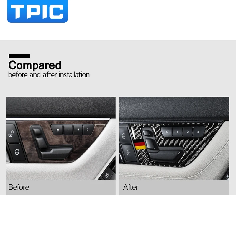 Для Mercedes C Class W204 2007-2013 углеродного волокна модификация интерьера автомобиля