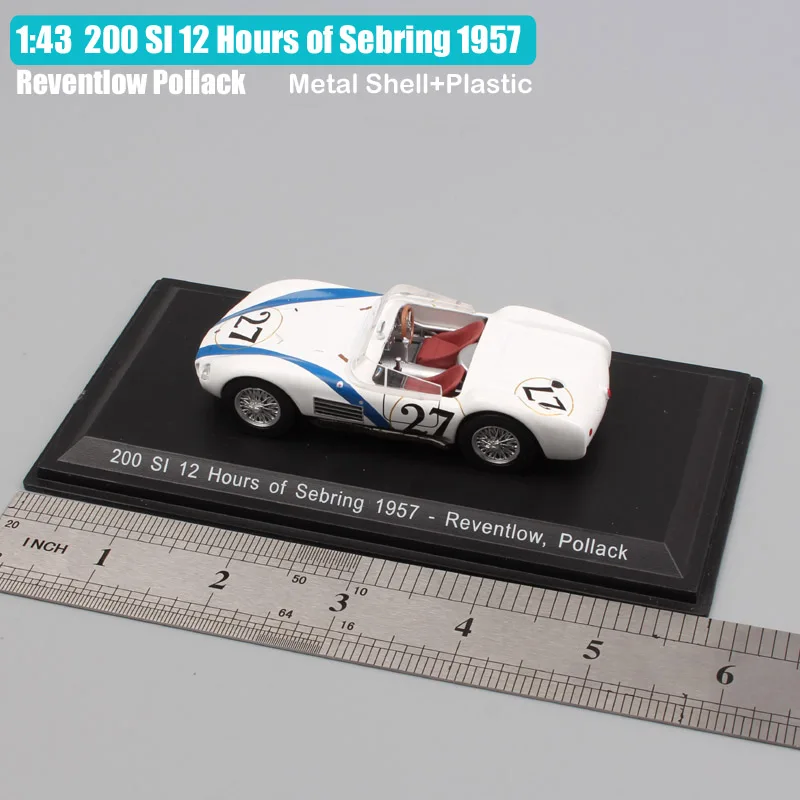 Масштаб 1:43 винтажная Maserati Tipo 200SI 12 часов Sebring 1957 No.27 Reventlow Pollack GP гоночная