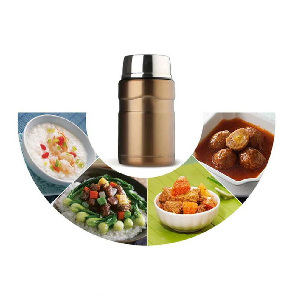 700 мл портативные банки из нержавеющей стали тушеные с ложкой открытый Термос