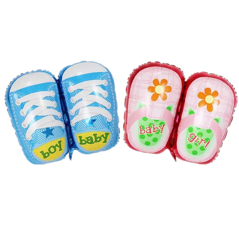 1 шт. большие ботинки шары 75*55 см синий и розовый воздушный шар из фольги для