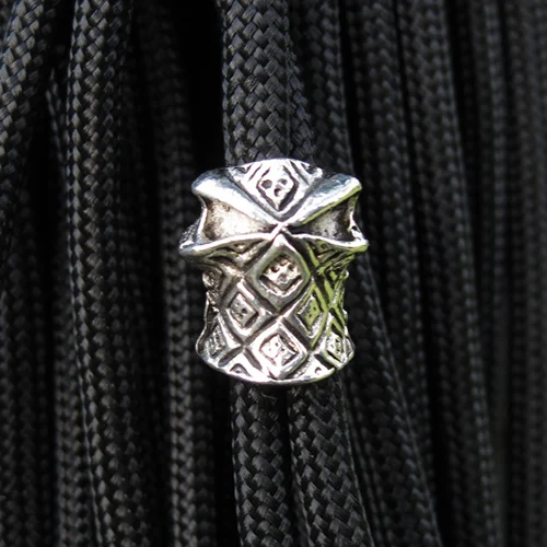 10 шт./упак. металлические бусины в виде черепа ниндзя с капюшоном для Паракорда