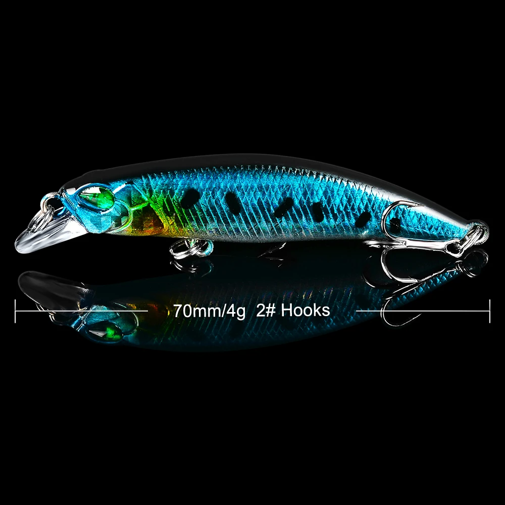 Sunlure 3D Eye 5 шт Новый стиль Minnow живопись рыболовная приманка 2 68 &quot 6 8 см наживка
