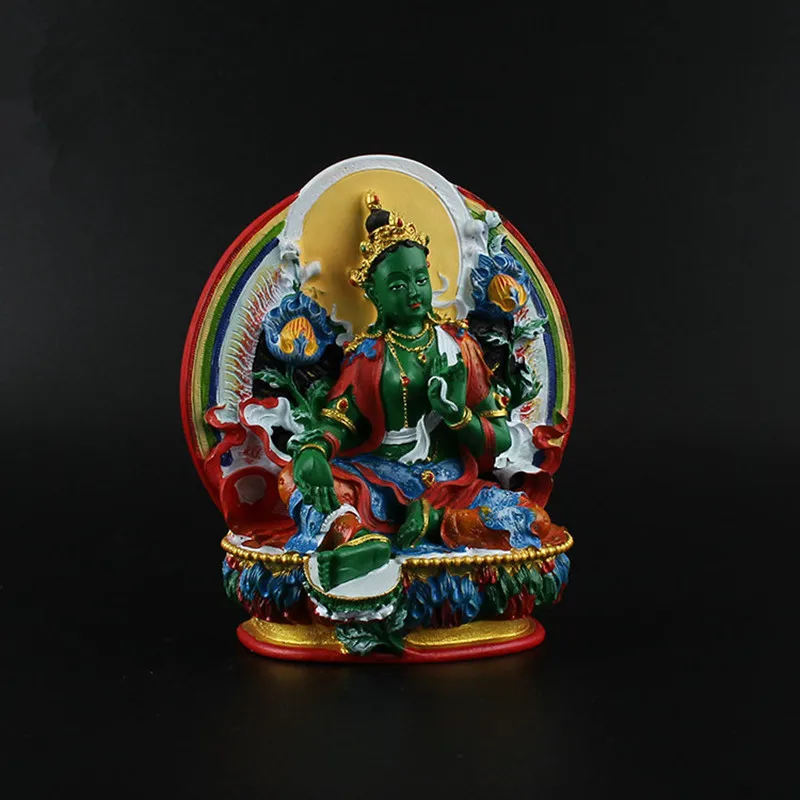 11 5 см изящная Смола ручное покрытие буддистские поставщики Avalokitesvara Bodhisattva