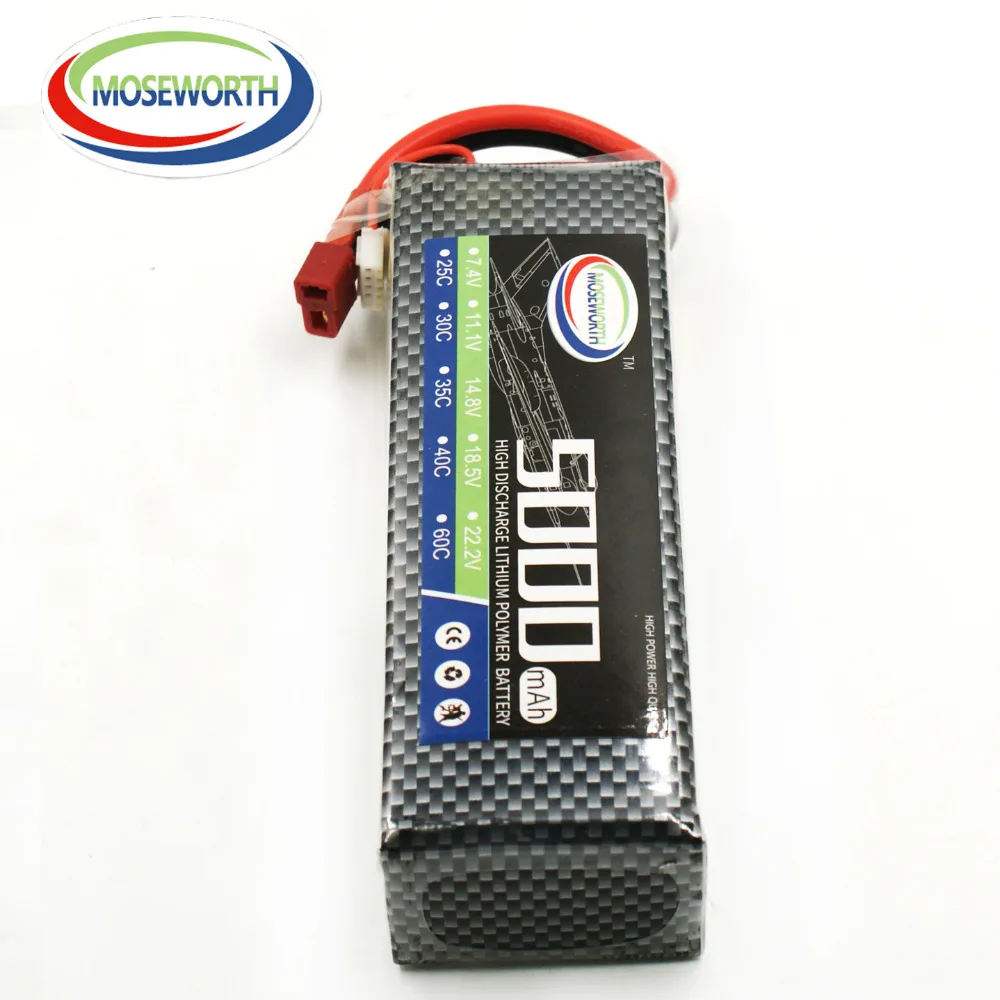 Bater&iacute;a Lipo de Control remoto para Dron, helic&oacute;ptero, cuadric&oacute;ptero, avi&oacute;n, coche, barco, cami&oacute;n, 14,8 V, 5000mAh, 30C, 4S-3