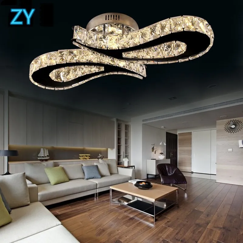 Crystal Ceiling Light LED Bedroom K9 Modern Simple Air | Освещение
