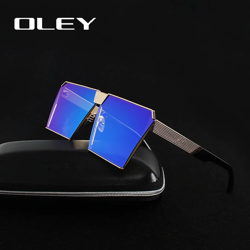 

Солнцезащитные очки мужские и женские, квадратные, с плоским покрытием, большого размера, в стиле ретро, Y6917