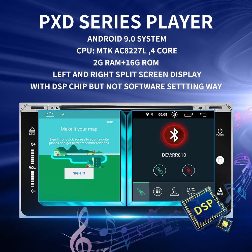 IPS сенсорный экран DSP звук Android 9 0 2 DIN 4g Lte радио для FIAT Palio GPS DVD плеер стерео