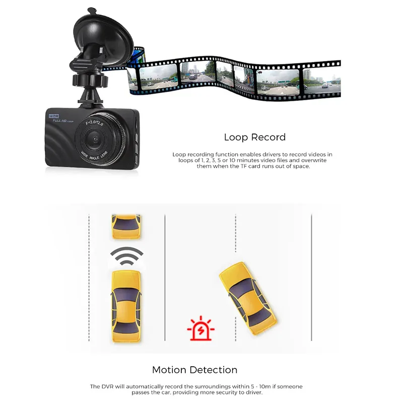 AfmoDVR мини автомобильная камера HD Автомобильный dvr рекордер видеорегистратор Full