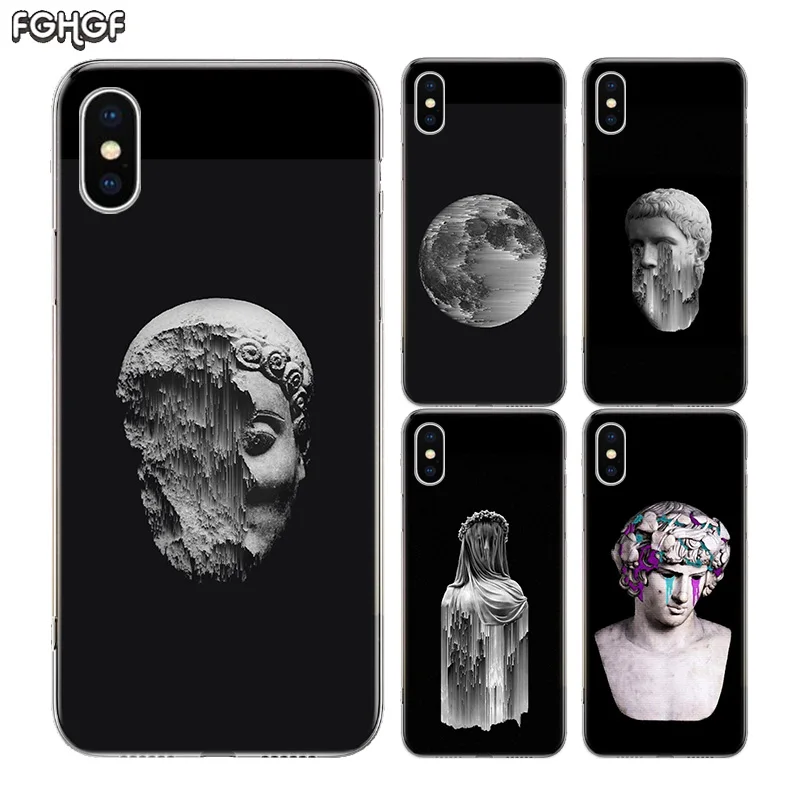 Черный белый блестящий силиконовый чехол для Apple iPhone 6 6S 7 8 Plus X 10 XS MAX XR 5 5S SE |