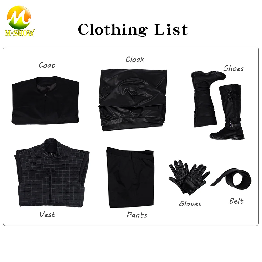 The Rise of Skywalker Kylo Ren Cosplay Costume Halloween Suit For Men's Outfit Custom Made