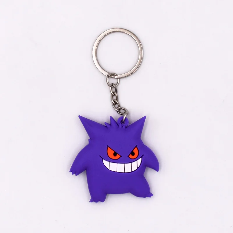 Gengar 25 стилей брелок для косплея Bulbasaur Charizard Mewtwo Lapras Porygon брелок для ключей Go брелок Подвеска 3D мини ПВХ безделушки игрушка 2" - Цвет: Gengar