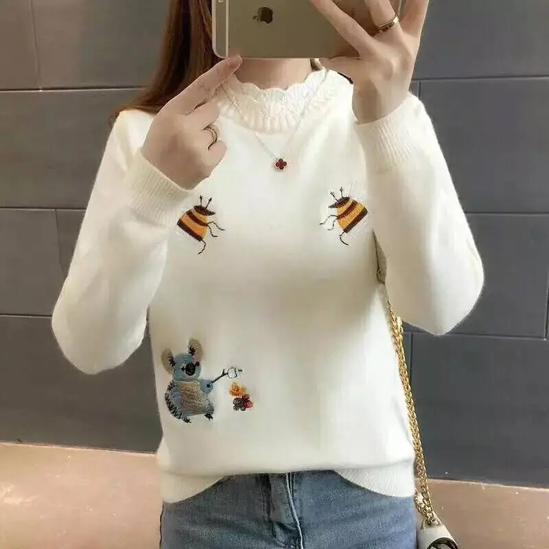 Свитер женский зимний 2019 розовый вязаный джемпер с длинными рукавами капюшоном