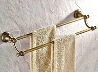 antique brass wall mounted bathroom double towel rail holder rack bathroom accessories towel bar towel holder kba028