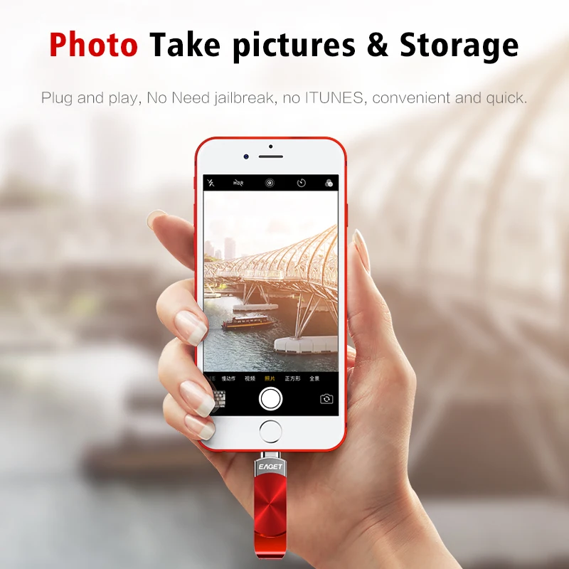 Eaget usb флэш-накопитель 64 ГБ USB 3.0 флэш-диск из металла флешки Flash Memory Stick 128