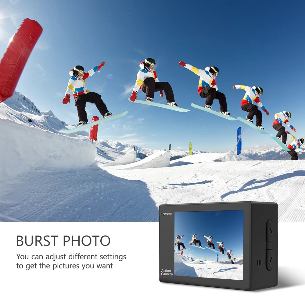 Экшн-камера AKASO Vision 3 pro Ultra HD 4 K, 30 м, водонепроницаемая, экран 2,0 дюйма, 1080 p, Спортивная камера, Спортивная камера для экстремальных видов спорта