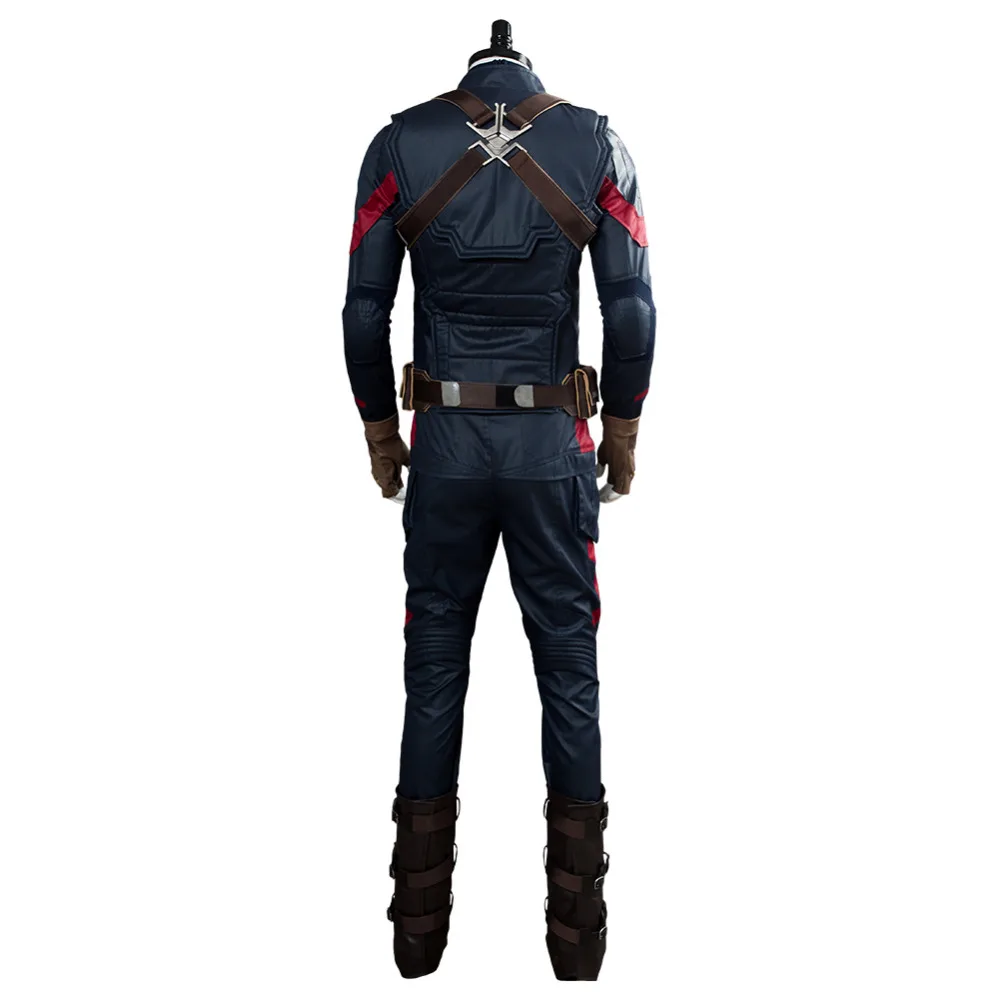 Мстители 4: Endgame Капитан Америка Косплей Костюм Steven Rogers Маскировочная форма Хэллоуин взрослых мужчин полный набор на заказ