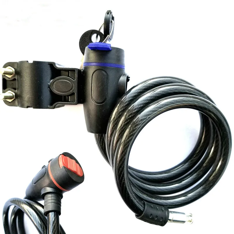Universal Anti-Theft Bike Bicycle Lock Stainless Steel Cable Coil for Castle Motorcycle Cycle MTB Security with 2 Key |