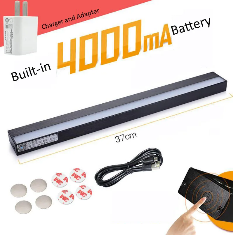 Магнитная Настольная лампа с USB зарядкой 37 см 4000 мА|cabinet lamp|lamp cabinetcabinet magnets |