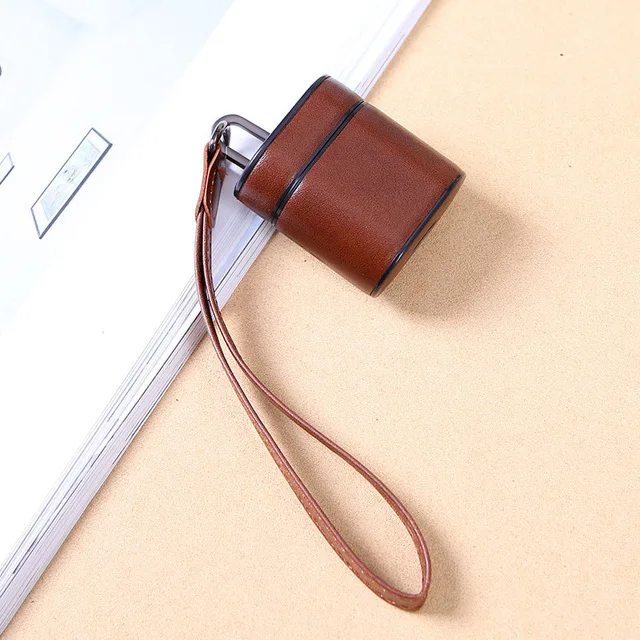 Кожаный чехол для наушников s для Honor FlyPods чехол для huawei FreeBuds 2 Чехол для зарядки бизнес Bluetooth защитный чехол - Цвет: Deep Brown