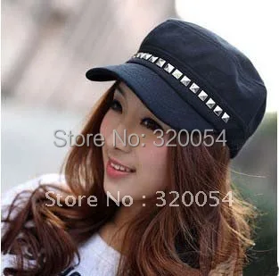 1 шт. весна лето 2014 мужские и женские модные шапки бейсболка с заклепками морская