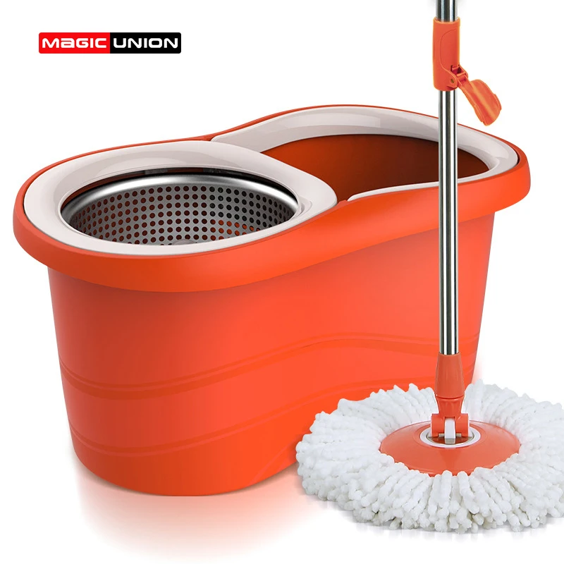Волшебный союз двойной привод ручной давления ротари mop ведро корзина из