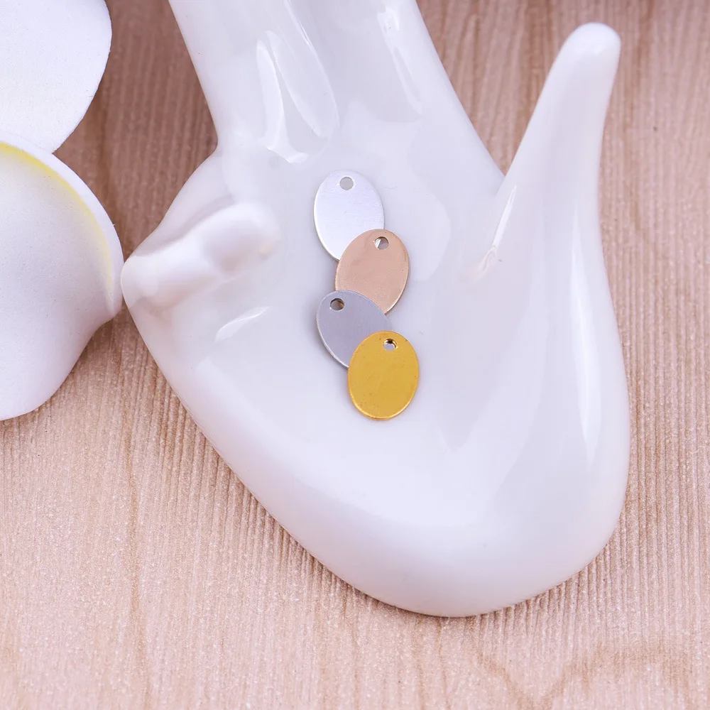 20 шт./лот медный материал золотой серебряный амулеты овальной формы пустая