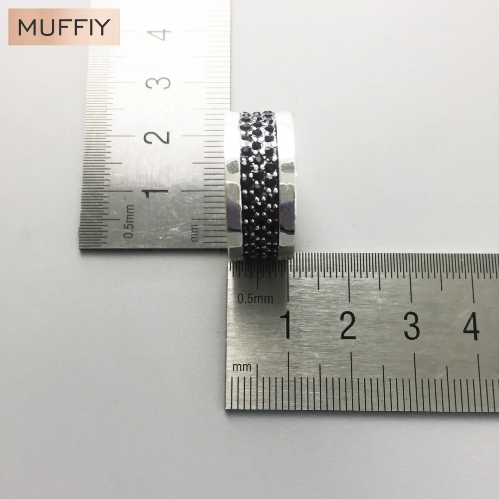 Классическое черное серебряное кольцо вечности модный подарок для женщин и