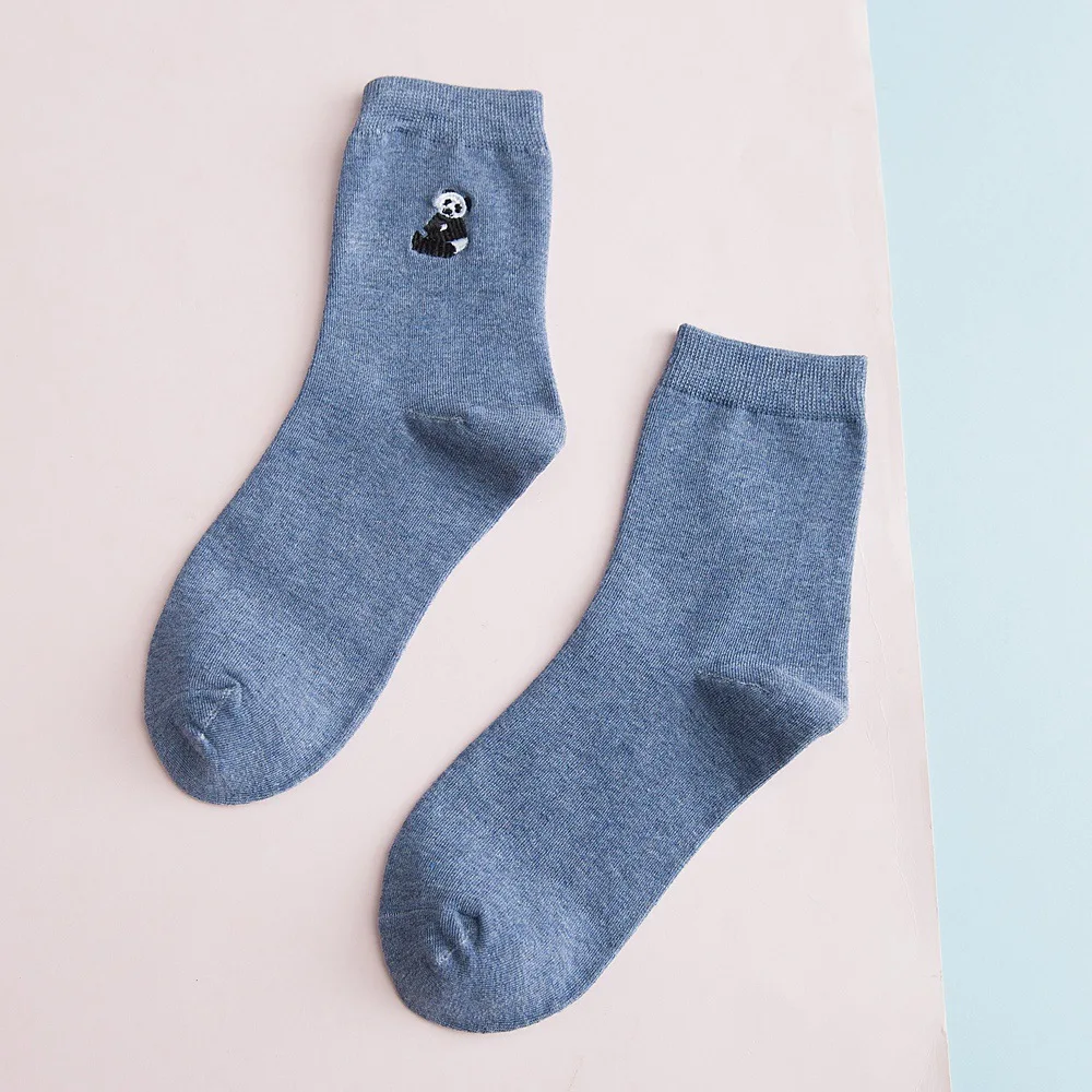 Harajuku/модные новые милые женские Носки с рисунком котенка, кошки, панды, забавные однотонные хипстерские хлопковые носки в стиле хип-хоп - Цвет: socks panda 1