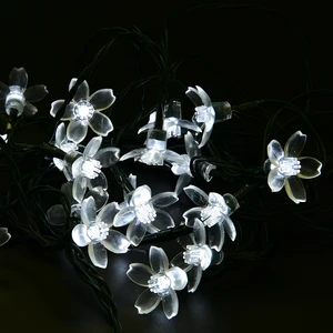 5 м 20 СИД Солнечная полоса струнная лампа Цветок СИД вечеринка Свадьба Декоративные гибкие огни Крытый Наружное освещение лампы 5 видов цветов