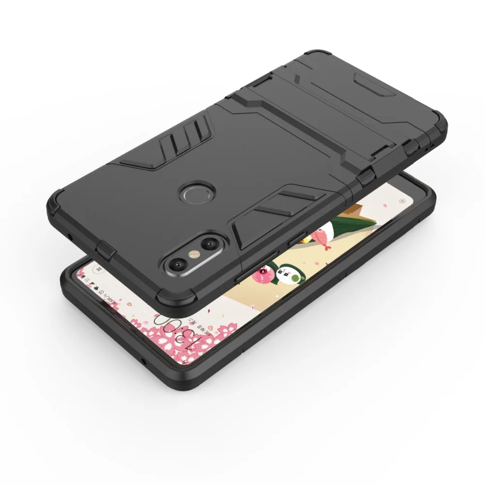 For Mi XiaoMi 6 Note3 MIX 2S A1 A2 5X 6X Stand Heavy Duty Protection Shells Armor Phone Case Soft TPU+PC Hard Plastic Cover |