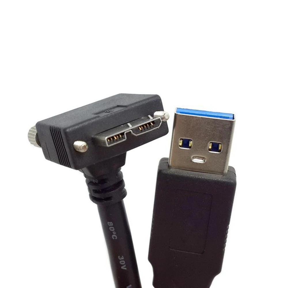 Вниз Угловой 90 градусов Micro USB винт крепление к 3 0 кабелю данных для промышленной
