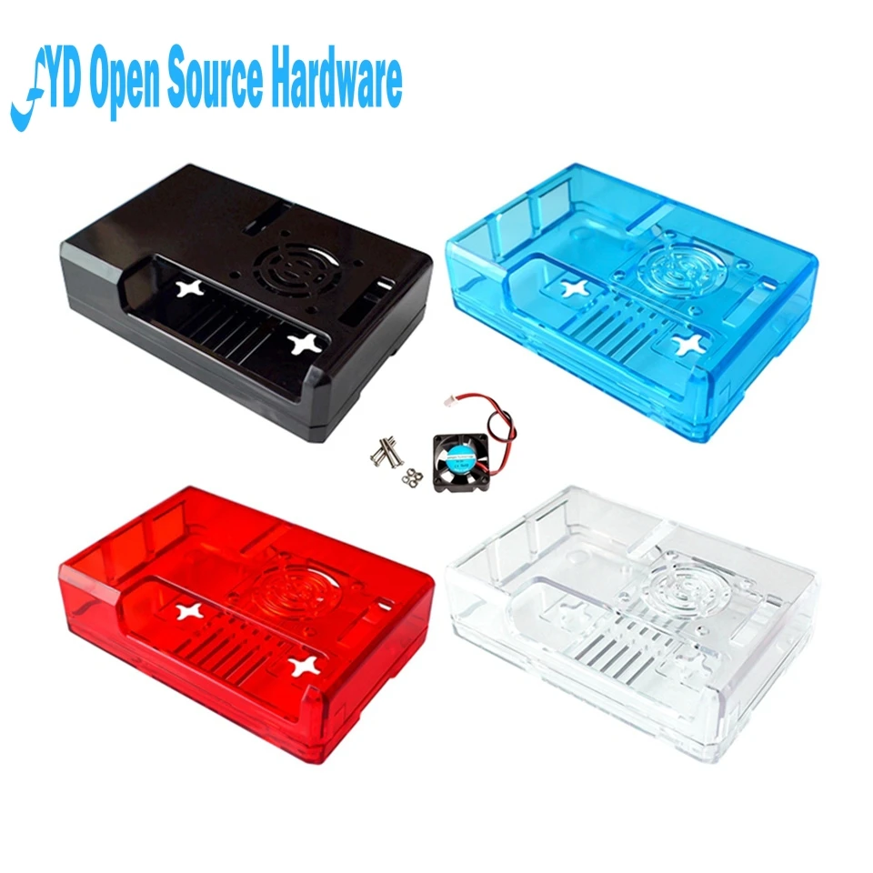 1 шт. чехол Raspberry Pi 3 ABS Прозрачный/красный/синий прозрачный корпус коробки +