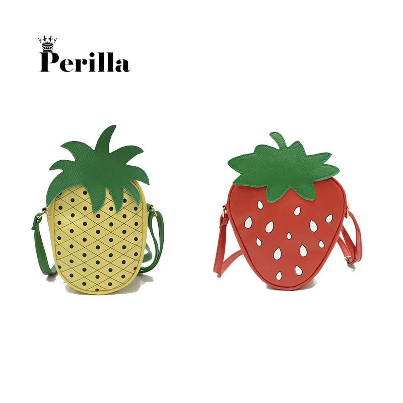 Perilla 2018 сумочки в виде фруктов модные Клубничные ананасы женские сумки на плечо