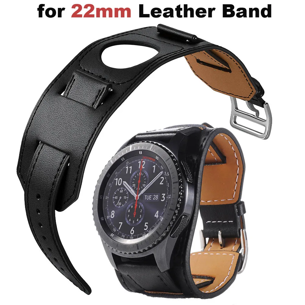 22 мм кожаный браслет ремешок для Xiaomi Amazfit GTR 47 мм Pace Stratos 2 ремешок для huawei Watch GT Honor Magic Dream Band samsung