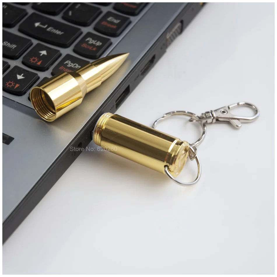 Флеш накопитель 8 Гб! Цвета: золотистый серебристый металлическая в форме пули