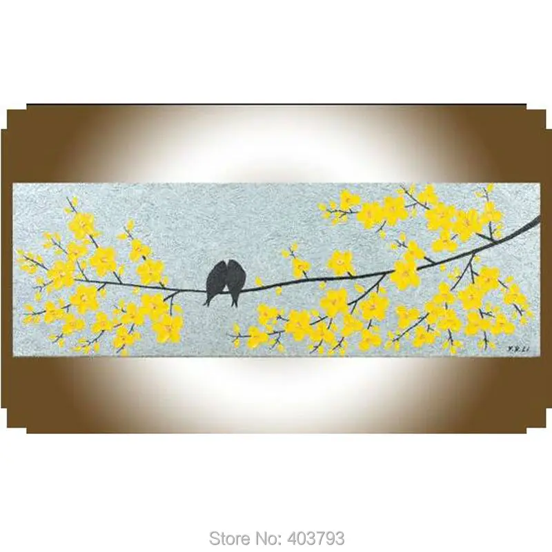 

Sales Promotion No Frame Rectangle Decorative Landscape Birds Painting Modern Picture Home Decor