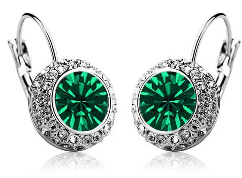 Круглые вечерние Ги клипсы с австрийским кристаллом|earrings fashion|circle crystalqueen earrings |